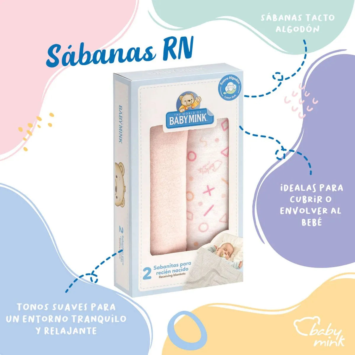 Sábanas de algodón para RN