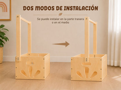 Cesta de almacenamiento de madera