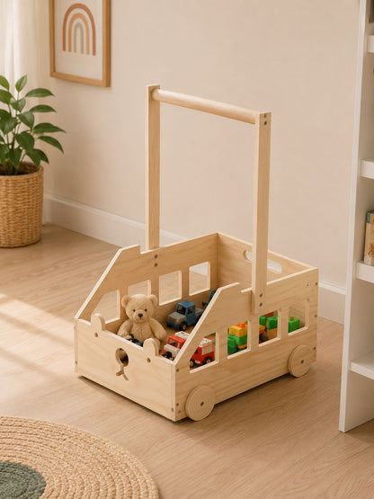 Cesta de almacenamiento de madera
